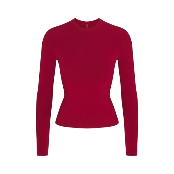 SKIMS Cotton Jersey T-Shirt | Brick | Size S - Picture 5 of 9